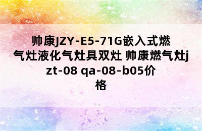 帅康JZY-E5-71G嵌入式燃气灶液化气灶具双灶 帅康燃气灶jzt-08 qa-08-b05价格